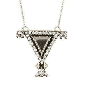 House of Harlow Silver-Tone Triangle Pendant
